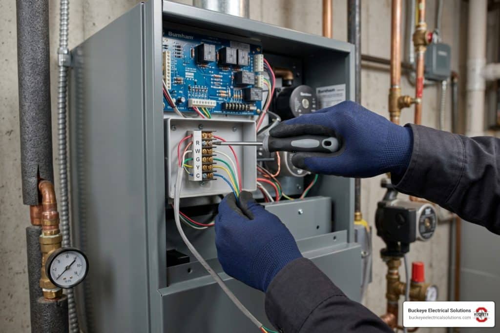 burnham boiler thermostat wiring